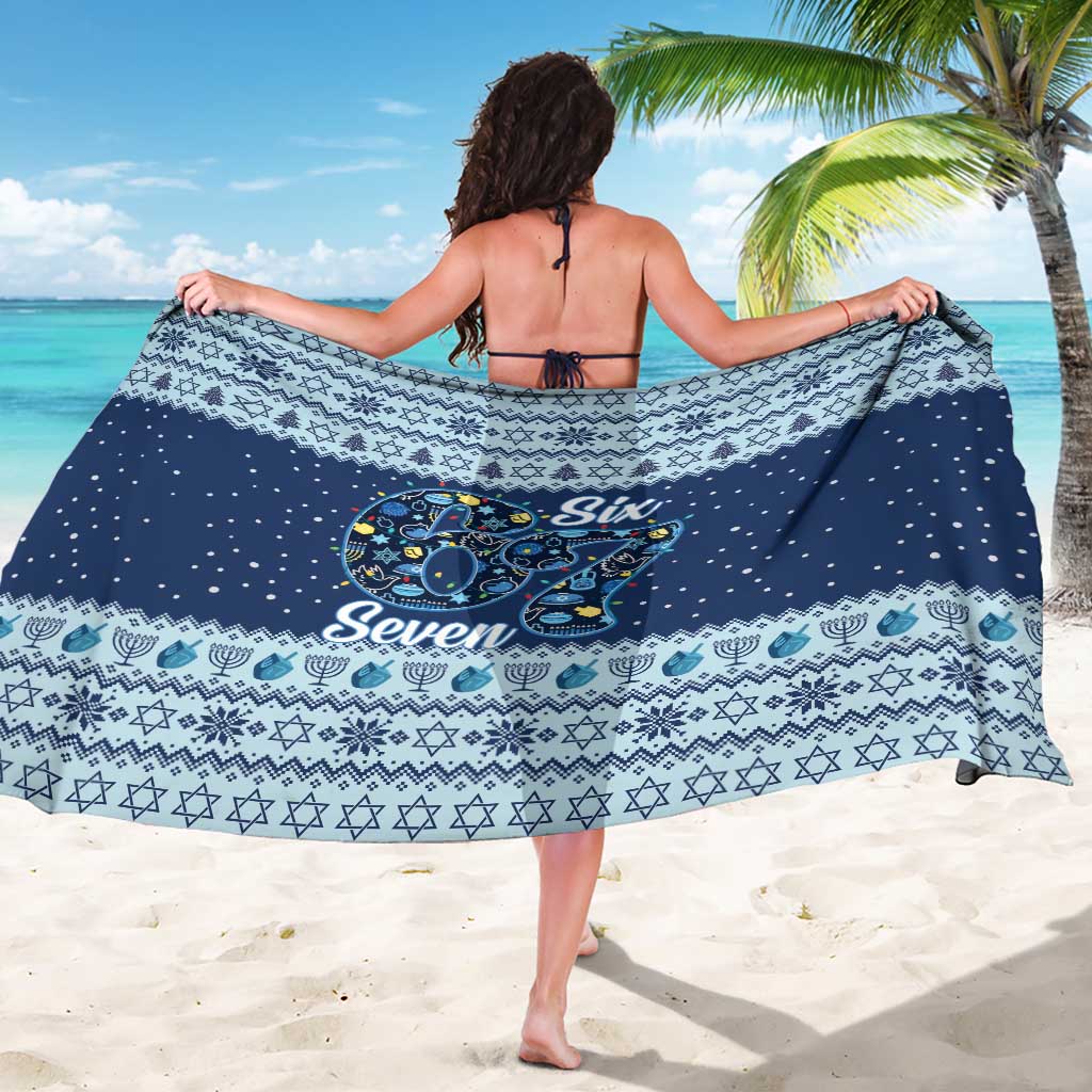 Funny Hanukkah Six Seven Sarong Gen Alpha Meme Vibes - Wonder Print Shop