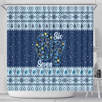 Funny Hanukkah Six Seven Shower Curtain Gen Alpha Meme Vibes - Wonder Print Shop