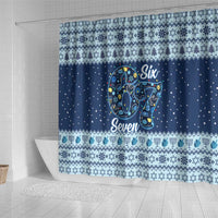 Funny Hanukkah Six Seven Shower Curtain Gen Alpha Meme Vibes - Wonder Print Shop