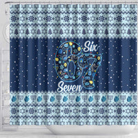Funny Hanukkah Six Seven Shower Curtain Gen Alpha Meme Vibes - Wonder Print Shop