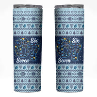 Funny Hanukkah Six Seven Skinny Tumbler Gen Alpha Meme Vibes - Wonder Print Shop