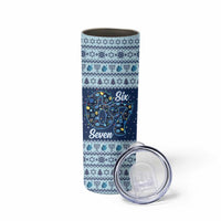 Funny Hanukkah Six Seven Skinny Tumbler Gen Alpha Meme Vibes - Wonder Print Shop