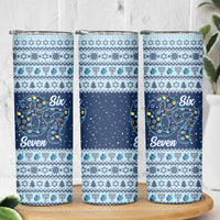 Funny Hanukkah Six Seven Skinny Tumbler Gen Alpha Meme Vibes - Wonder Print Shop