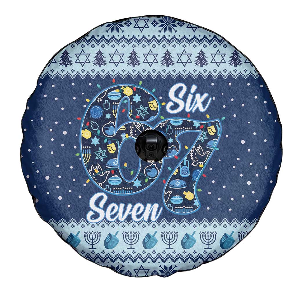 Funny Hanukkah Six Seven Spare Tire Cover Gen Alpha Meme Vibes - Wonder Print Shop