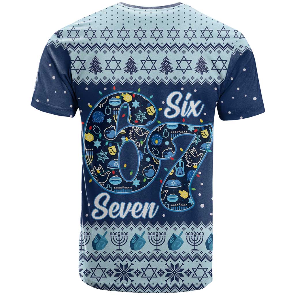 Funny Hanukkah Six Seven T Shirt Gen Alpha Meme Vibes - Wonder Print Shop