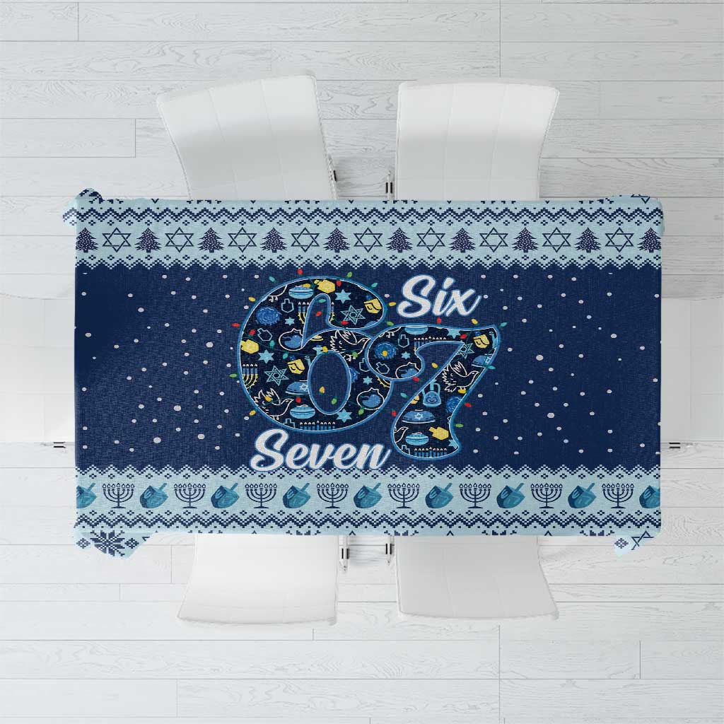 Funny Hanukkah Six Seven Tablecloth Gen Alpha Meme Vibes - Wonder Print Shop