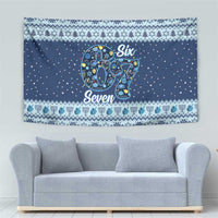 Funny Hanukkah Six Seven Tapestry Gen Alpha Meme Vibes - Wonder Print Shop