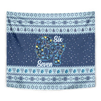 Funny Hanukkah Six Seven Tapestry Gen Alpha Meme Vibes - Wonder Print Shop