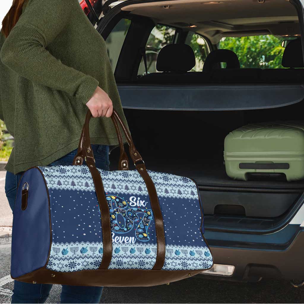 Funny Hanukkah Six Seven Travel Bag Gen Alpha Meme Vibes - Wonder Print Shop