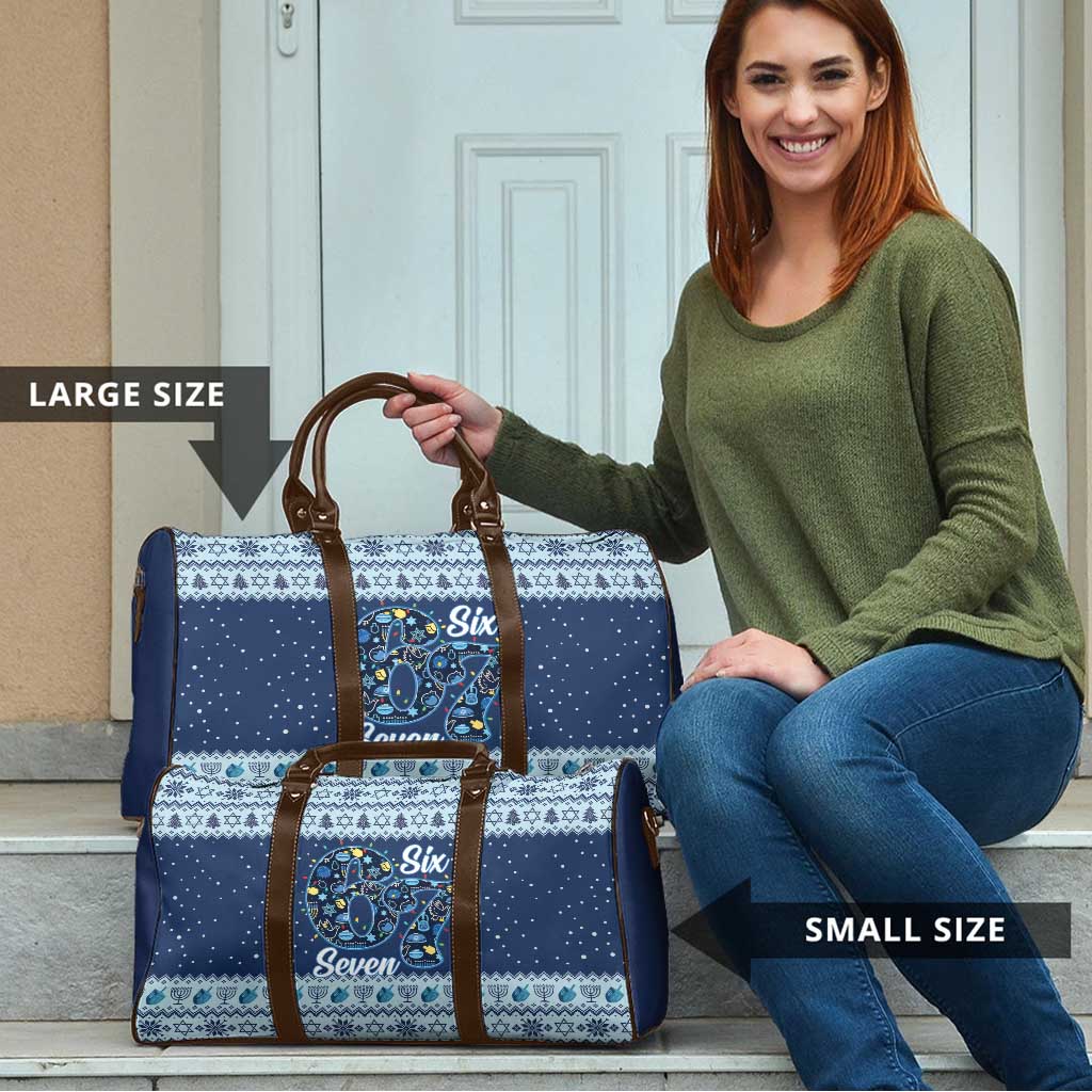 Funny Hanukkah Six Seven Travel Bag Gen Alpha Meme Vibes - Wonder Print Shop