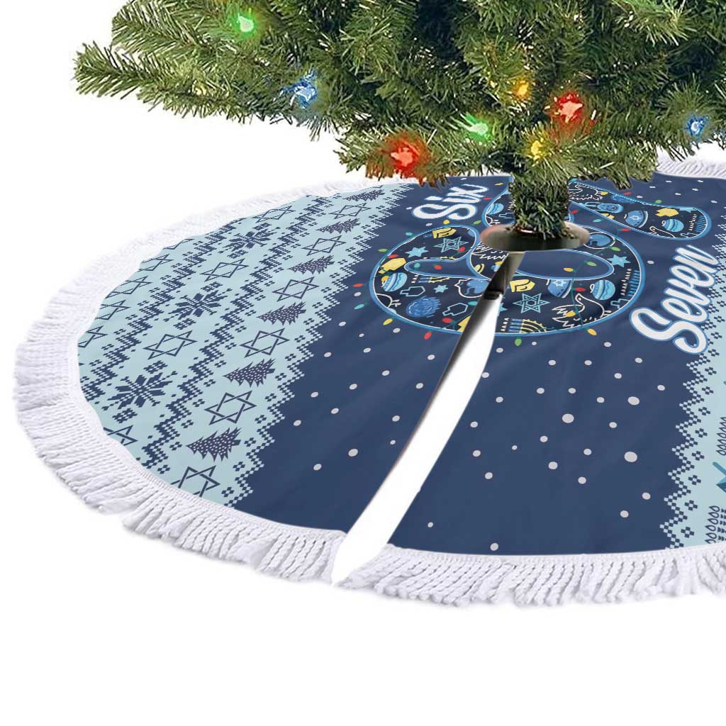 Funny Hanukkah Six Seven Tree Skirt Gen Alpha Meme Vibes - Wonder Print Shop