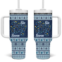 Funny Hanukkah Six Seven Tumbler With Handle Gen Alpha Meme Vibes - Wonder Print Shop