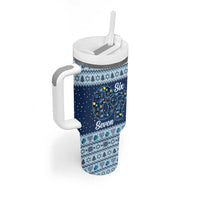 Funny Hanukkah Six Seven Tumbler With Handle Gen Alpha Meme Vibes - Wonder Print Shop