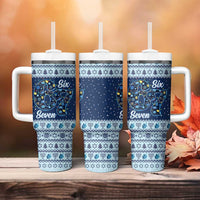 Funny Hanukkah Six Seven Tumbler With Handle Gen Alpha Meme Vibes - Wonder Print Shop