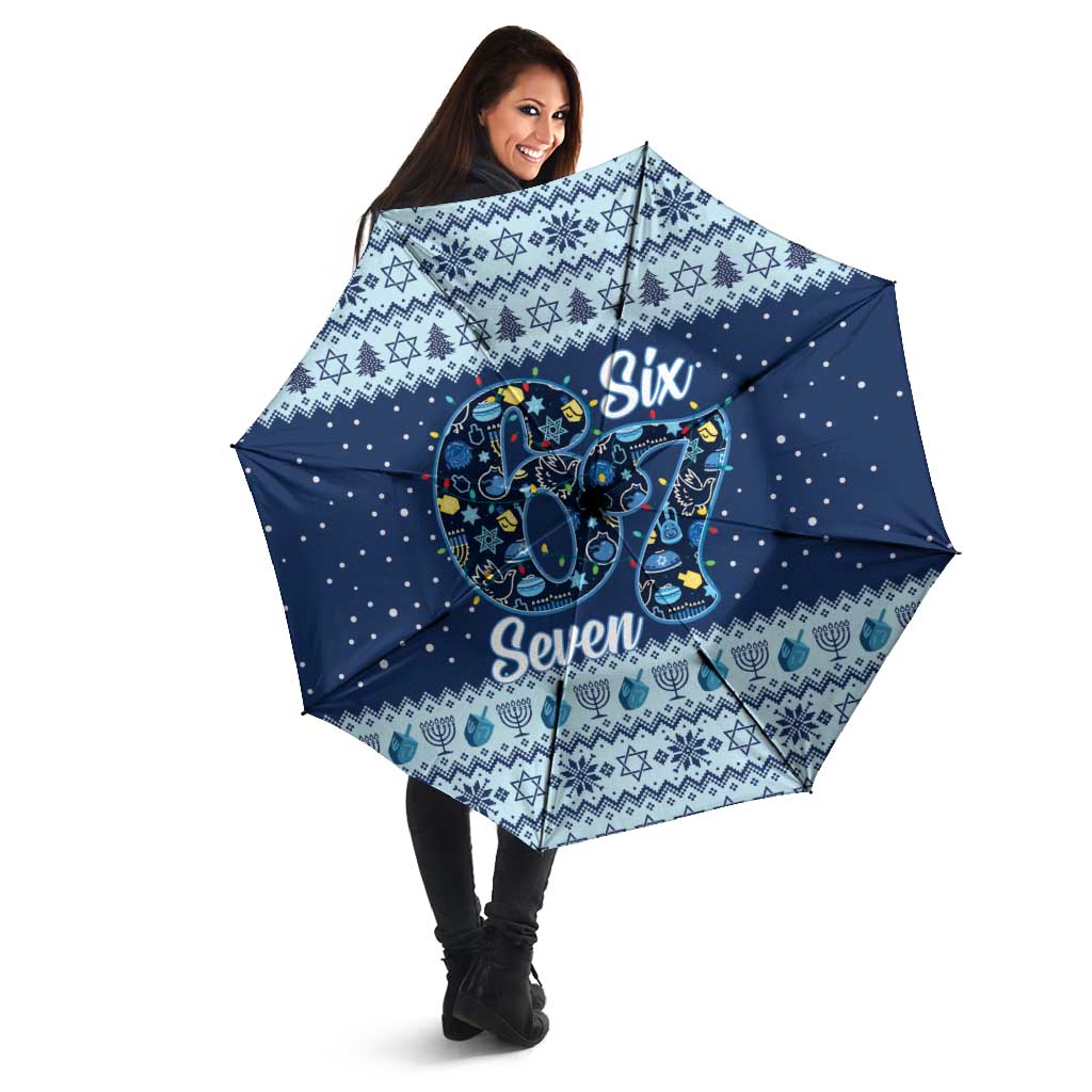 Funny Hanukkah Six Seven Umbrella Gen Alpha Meme Vibes - Wonder Print Shop