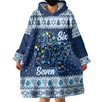 Funny Hanukkah Six Seven Wearable Blanket Hoodie Gen Alpha Meme Vibes - Wonder Print Shop