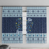 Funny Hanukkah Six Seven Window Curtain Gen Alpha Meme Vibes - Wonder Print Shop