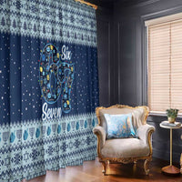 Funny Hanukkah Six Seven Window Curtain Gen Alpha Meme Vibes - Wonder Print Shop