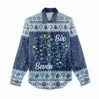 Funny Hanukkah Six Seven Women Casual Shirt Gen Alpha Meme Vibes - Wonder Print Shop