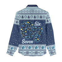 Funny Hanukkah Six Seven Women Casual Shirt Gen Alpha Meme Vibes - Wonder Print Shop