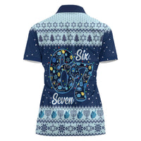 Funny Hanukkah Six Seven Women Polo Shirt Gen Alpha Meme Vibes - Wonder Print Shop