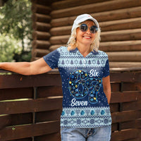 Funny Hanukkah Six Seven Women Polo Shirt Gen Alpha Meme Vibes - Wonder Print Shop