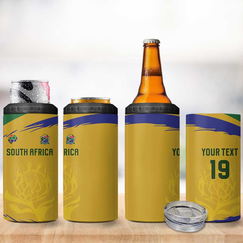 Custom South Africa Football 4 in 1 Can Cooler Tumbler Road To Champions Dream - Wonder Print Shop