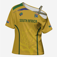 Custom South Africa Football Cross Shoulder Shirt Road To Champions Dream - Wonder Print Shop
