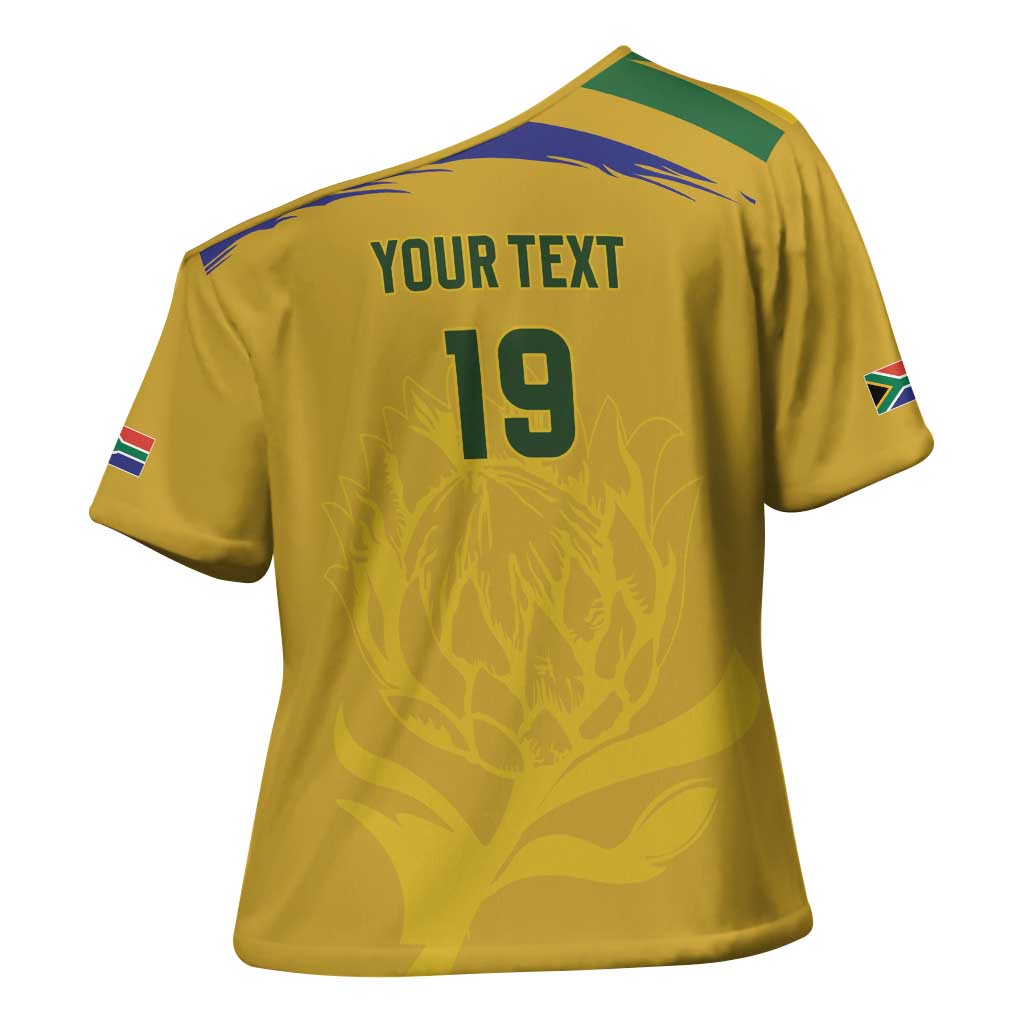 Custom South Africa Football Cross Shoulder Shirt Road To Champions Dream - Wonder Print Shop