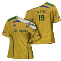 Custom South Africa Football Cross Shoulder Shirt Road To Champions Dream - Wonder Print Shop