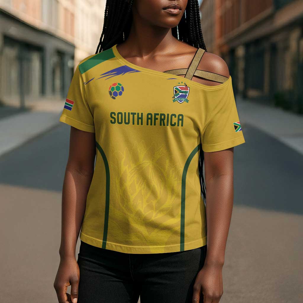 Custom South Africa Football Cross Shoulder Shirt Road To Champions Dream - Wonder Print Shop