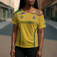 Custom South Africa Football Cross Shoulder Shirt Road To Champions Dream - Wonder Print Shop