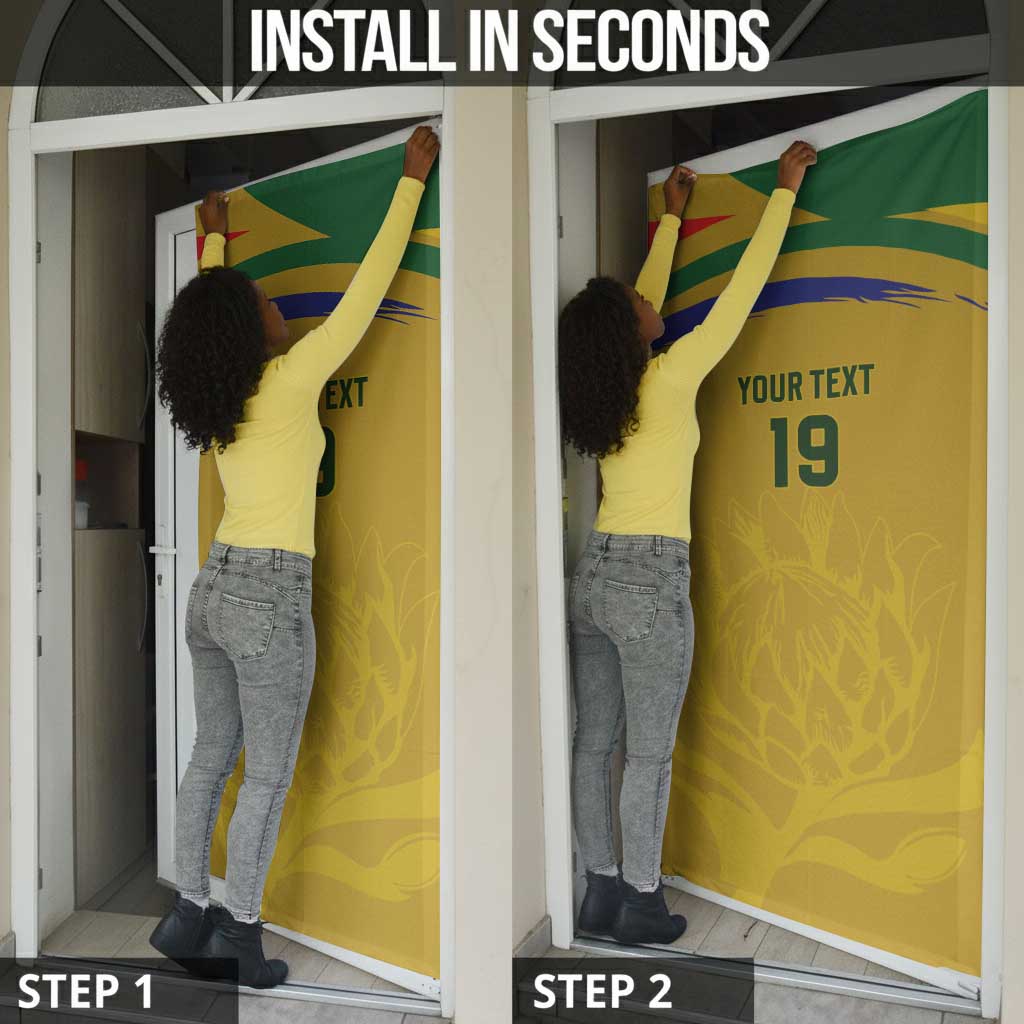 Custom South Africa Football Door Cover Road To Champions Dream - Wonder Print Shop