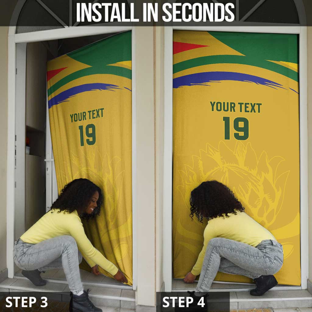 Custom South Africa Football Door Cover Road To Champions Dream - Wonder Print Shop