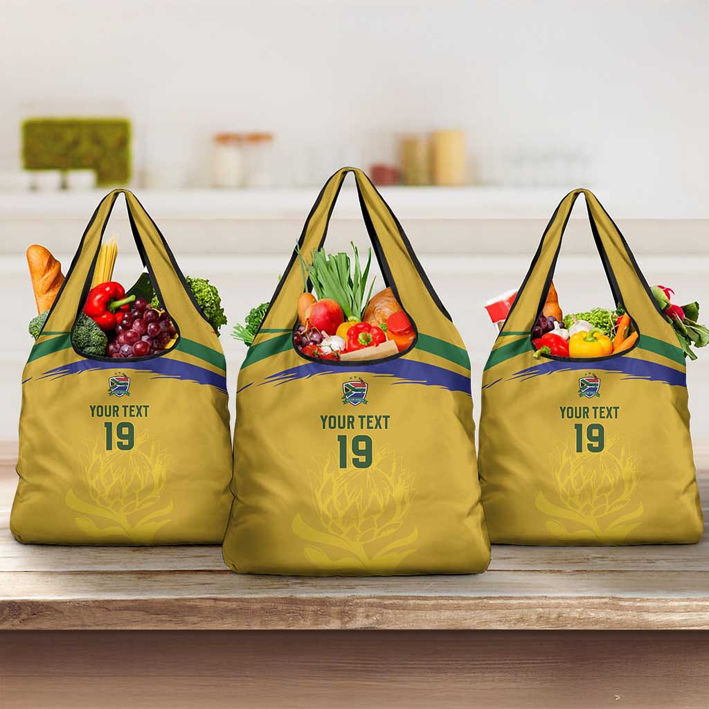 Custom South Africa Football Grocery Bag Road To Champions Dream - Wonder Print Shop