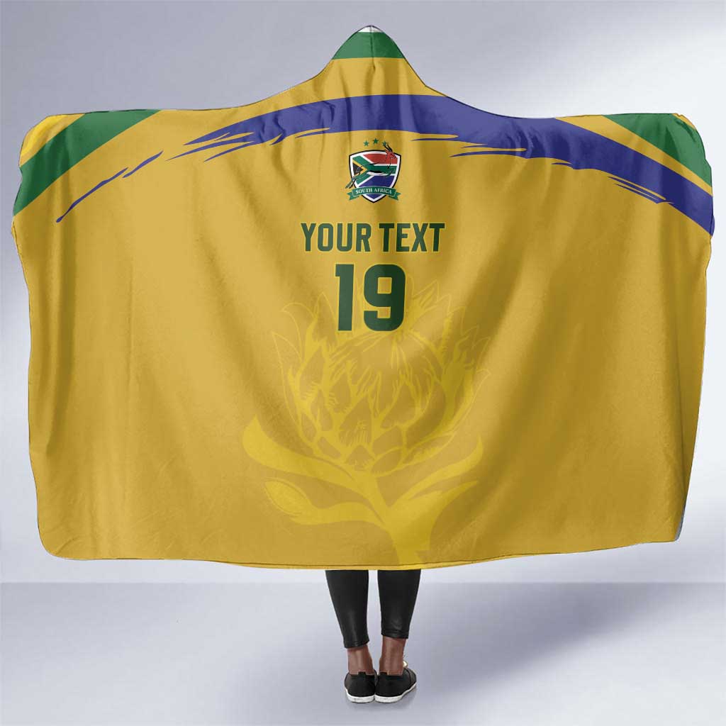 Custom South Africa Football Hooded Blanket Road To Champions Dream - Wonder Print Shop