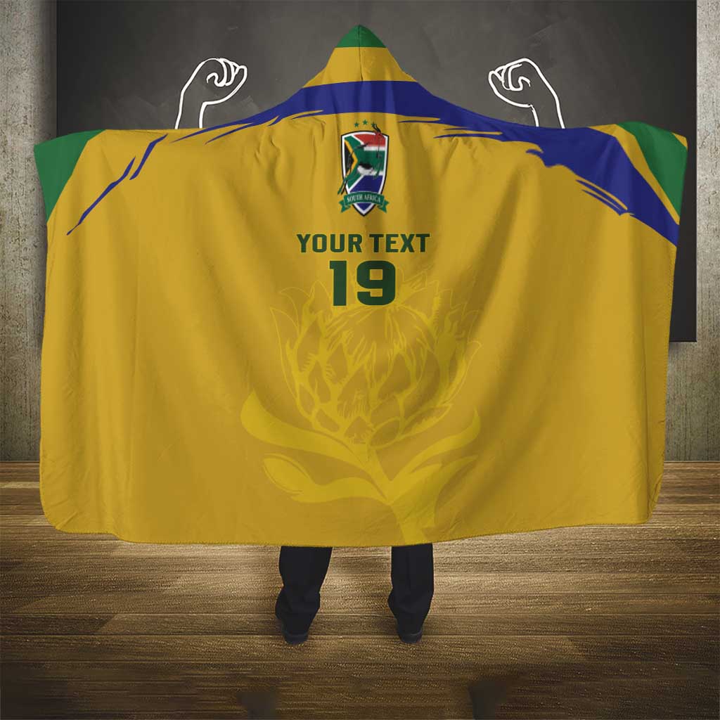 Custom South Africa Football Hooded Blanket Road To Champions Dream - Wonder Print Shop