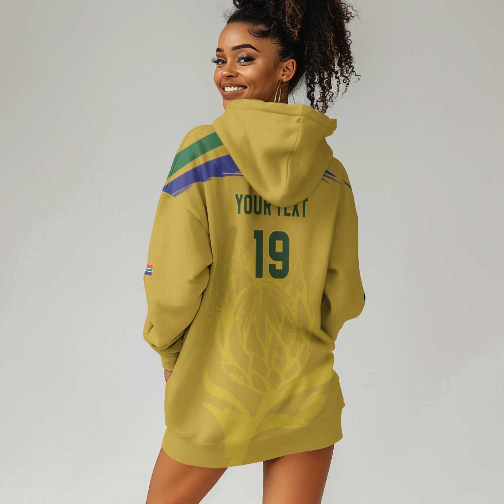 Custom South Africa Football Hoodie Dress Road To Champions Dream - Wonder Print Shop