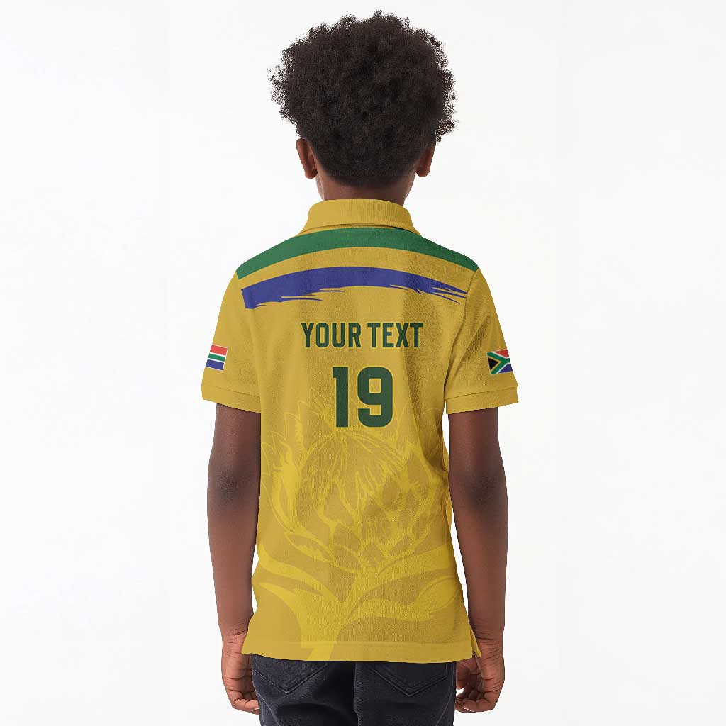 Custom South Africa Football Kid Polo Shirt Road To Champions Dream LT19