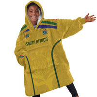 Custom South Africa Football Kid Wearable Blanket Hoodie Road To Champions Dream - Wonder Print Shop