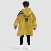 Custom South Africa Football Kid Wearable Blanket Hoodie Road To Champions Dream - Wonder Print Shop
