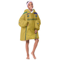 Custom South Africa Football Kid Wearable Blanket Hoodie Road To Champions Dream - Wonder Print Shop