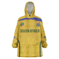 Custom South Africa Football Kid Wearable Blanket Hoodie Road To Champions Dream - Wonder Print Shop