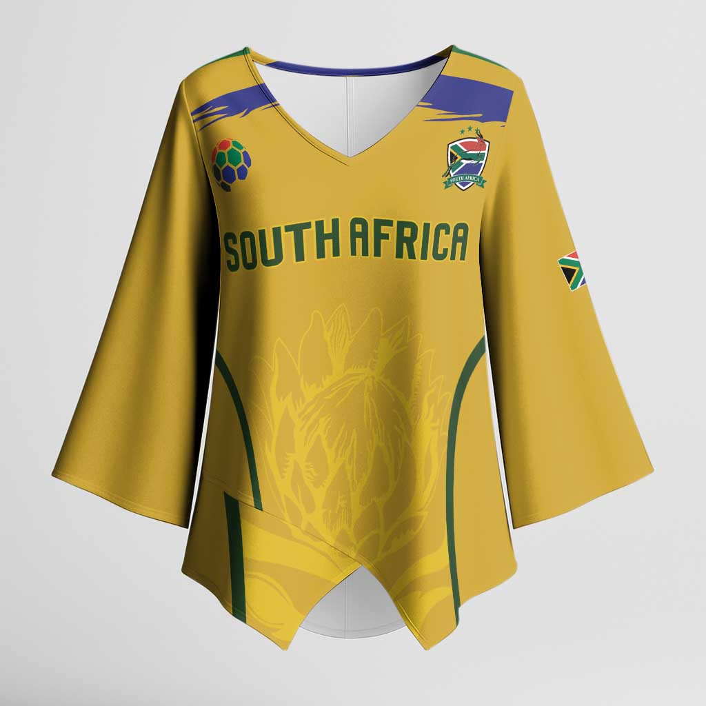 Custom South Africa Football Kimono Sleeve Blouse Road To Champions Dream - Wonder Print Shop