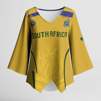 Custom South Africa Football Kimono Sleeve Blouse Road To Champions Dream - Wonder Print Shop