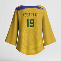 Custom South Africa Football Kimono Sleeve Blouse Road To Champions Dream - Wonder Print Shop