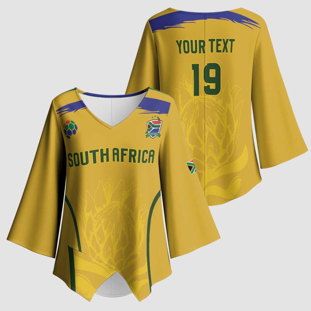Custom South Africa Football Kimono Sleeve Blouse Road To Champions Dream - Wonder Print Shop