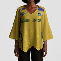 Custom South Africa Football Kimono Sleeve Blouse Road To Champions Dream - Wonder Print Shop