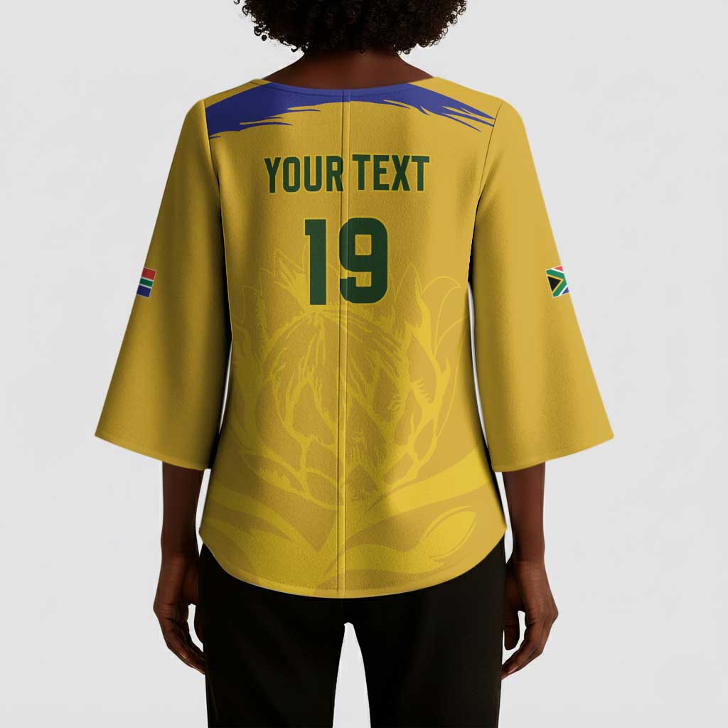 Custom South Africa Football Kimono Sleeve Blouse Road To Champions Dream - Wonder Print Shop