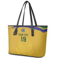 Custom South Africa Football Leather Tote Bag Road To Champions Dream - Wonder Print Shop